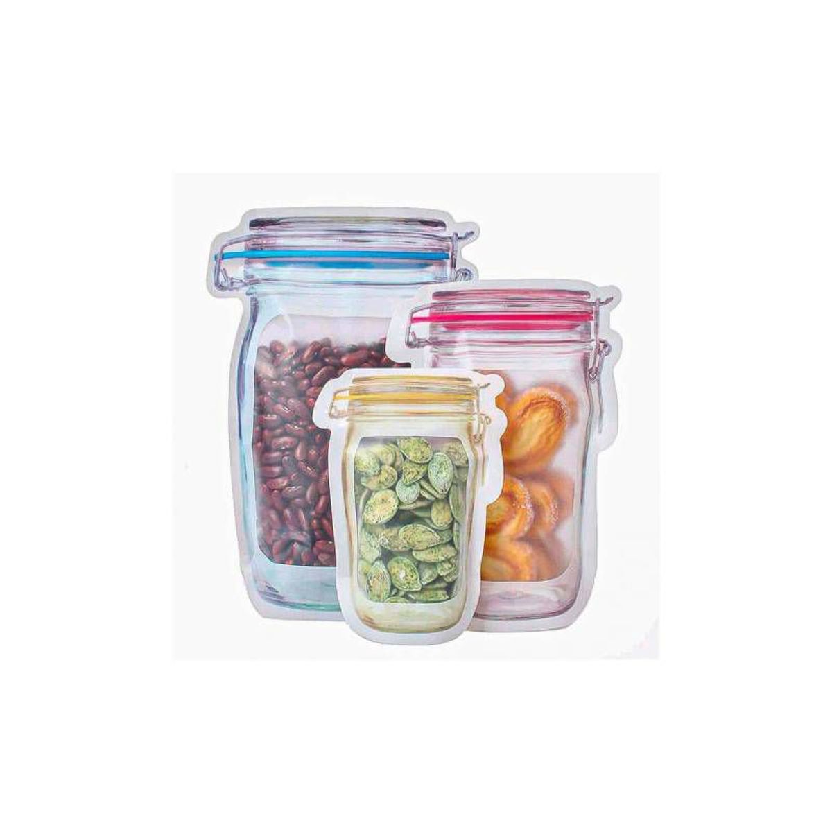 GENERICO - Bolsas herméticas cierre fácil set 4 unidades