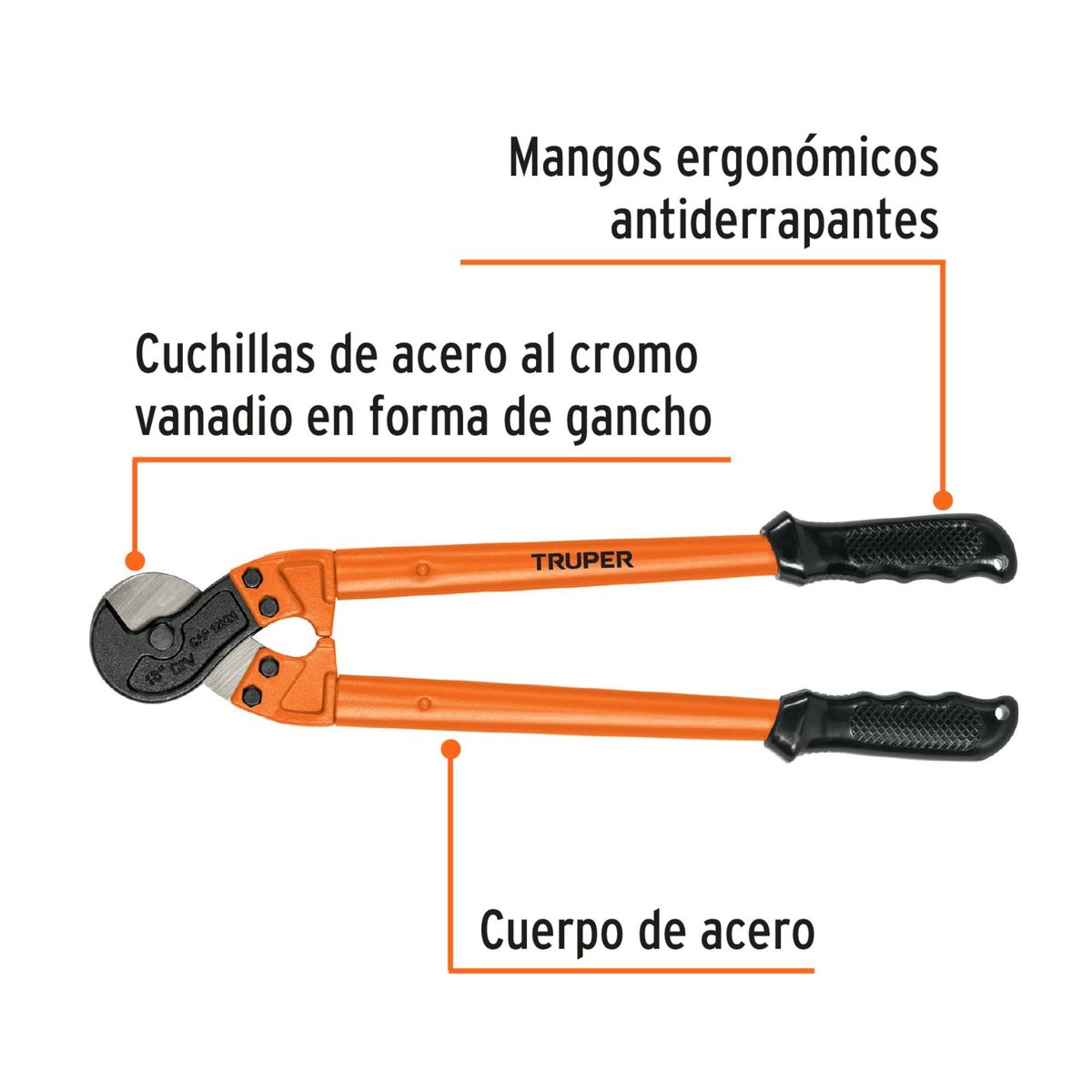 TRUPER - Cortador de 18 de cable y alambre Truper