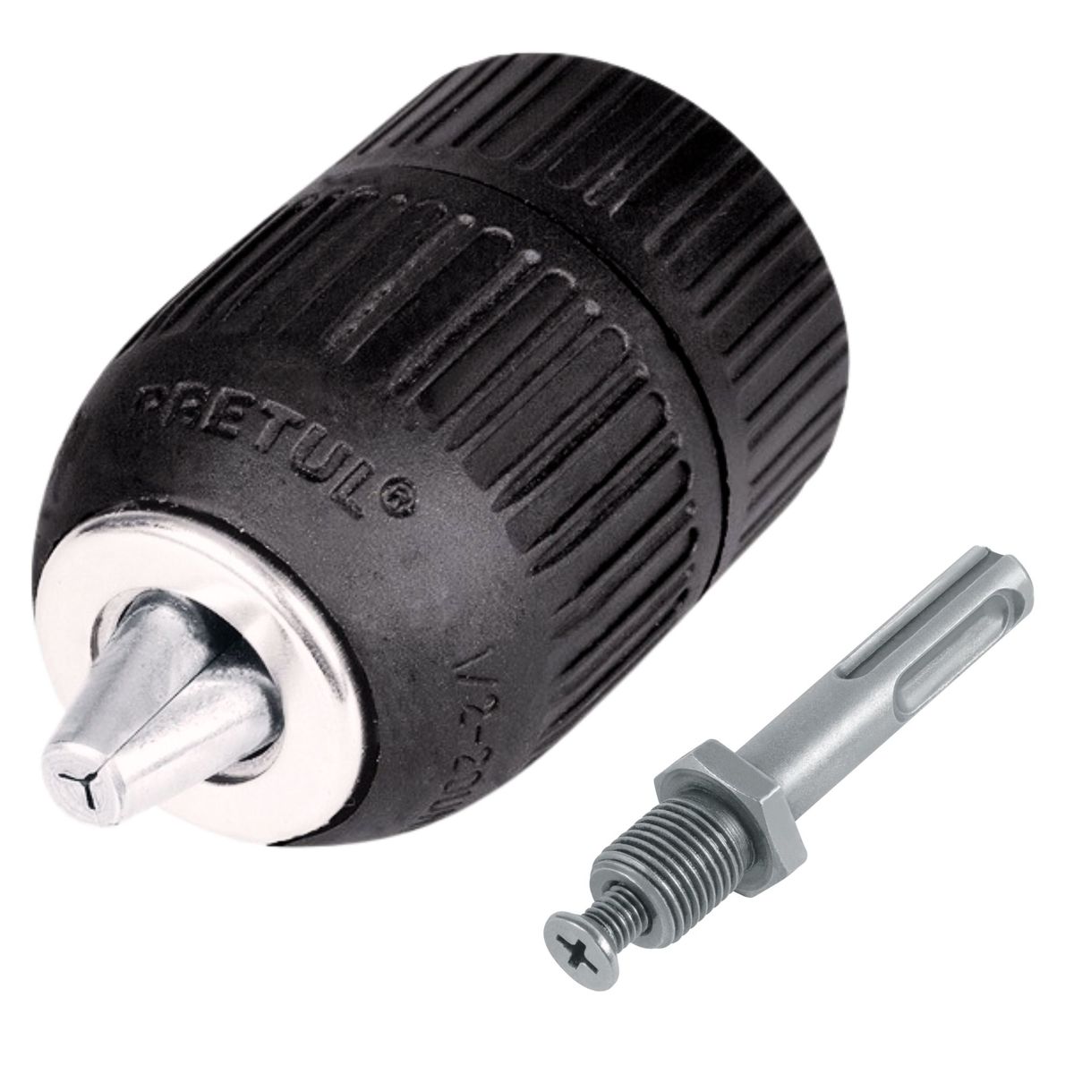 PRETUL - kit mandril broquero sin llave uso automático adaptador taladro SDS