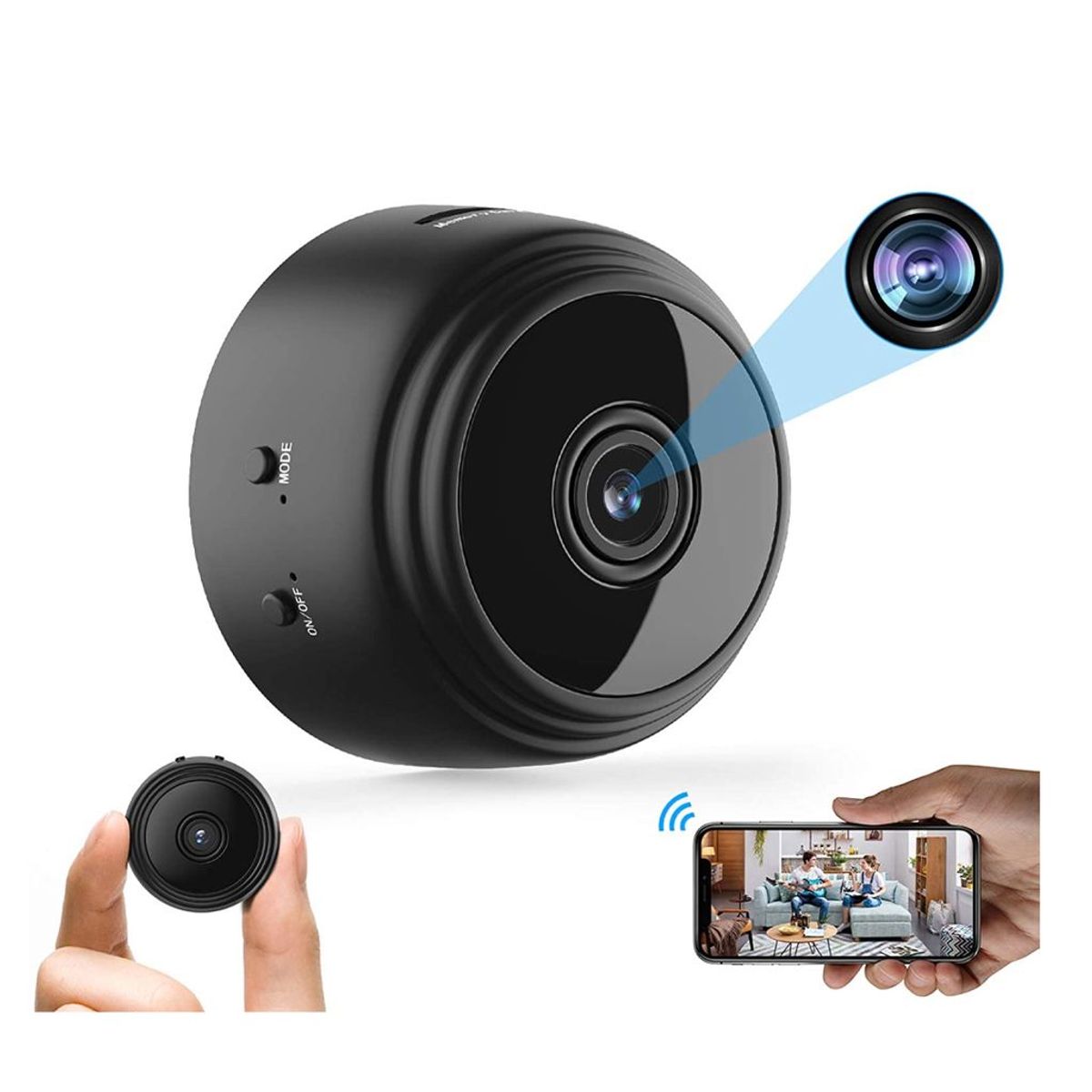 OEM - Mini Cámara Espía WiFi HD 1080P Inalámbrica Sensor de Movimiento