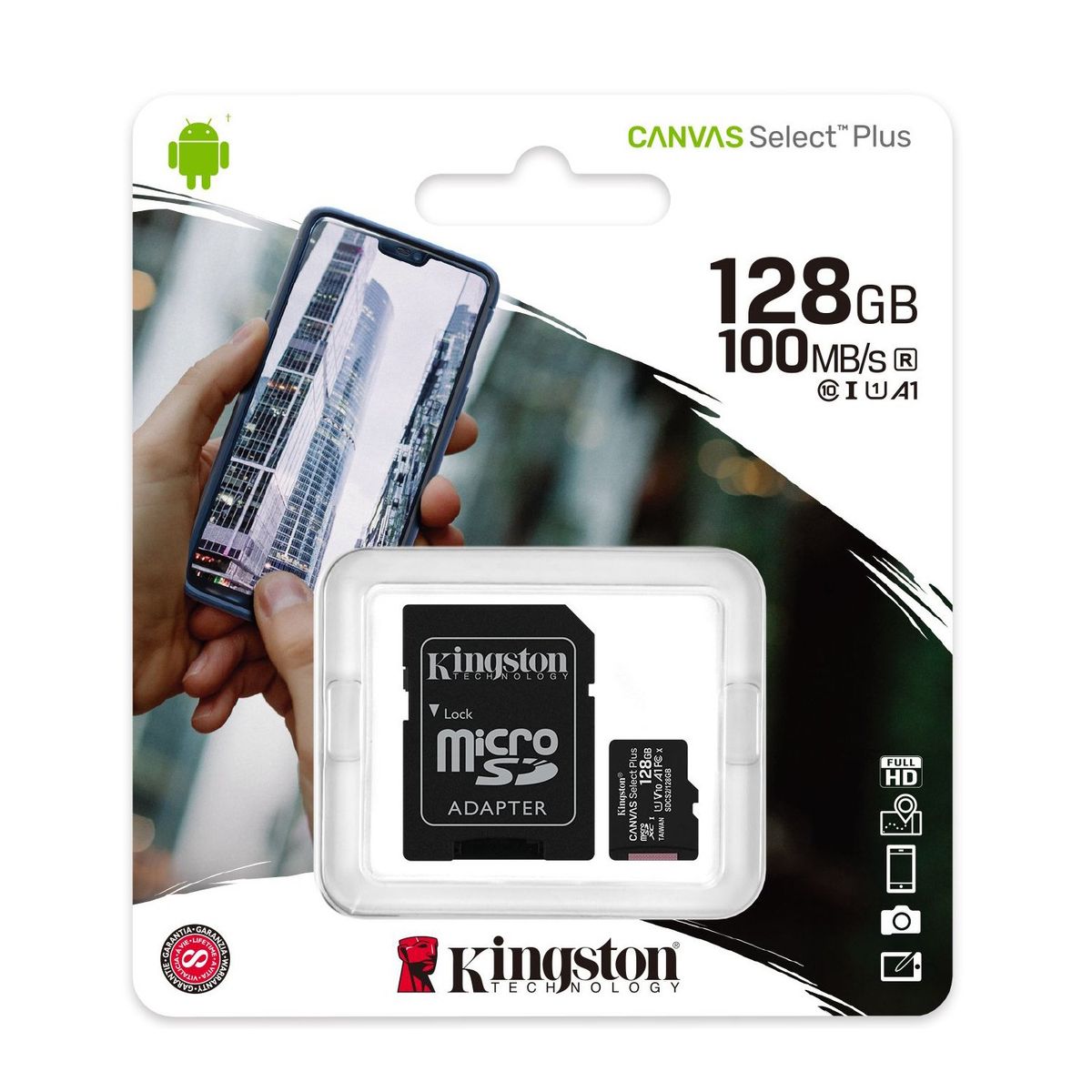 KINGSTON - Memoria Micro Sd Kingston 128Gb Con Adaptador