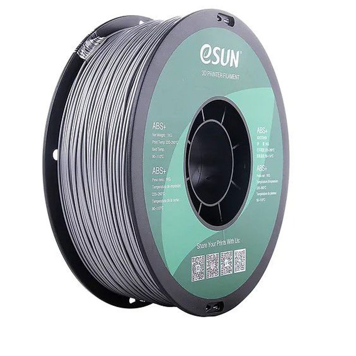 ESUN - Filamento 3D ABS Plus 1KG 175mm Esun Plata