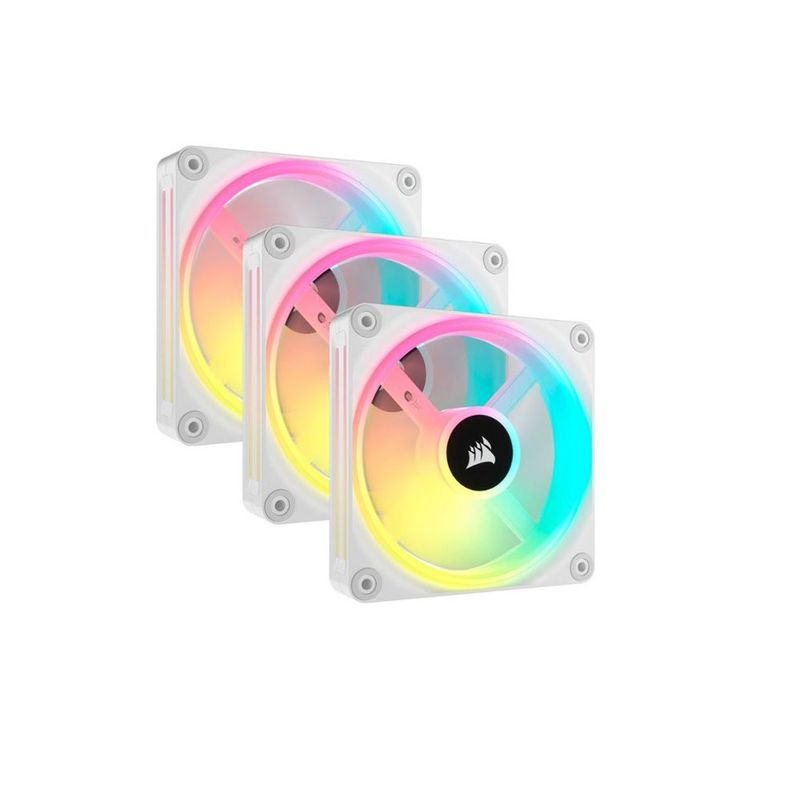CORSAIR - Kit de ventiladores Corsair ICUE QX120 1768 Airflow 3 fans RGB Negro