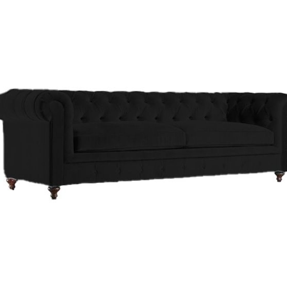 BARAKA HOME - Sofá Cheesterfield 3 cuerpos Kozani - Negro