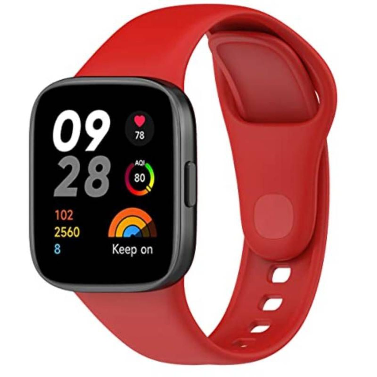 GENERICO - Correa de Silicona para Redmi Watch 3  Active- Rojo