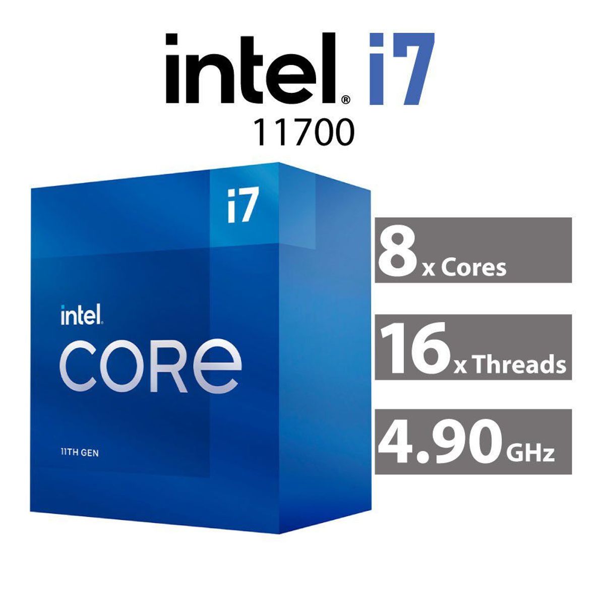INTEL - Procesador Intel Core i7-11700 250/490 GHz 8-Core 16MB Smart Cache