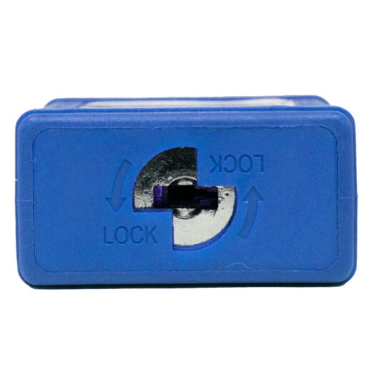 CANDADO CORTO AISLADO COLOR AZUL, marca LOTO MASTER - Foto 2