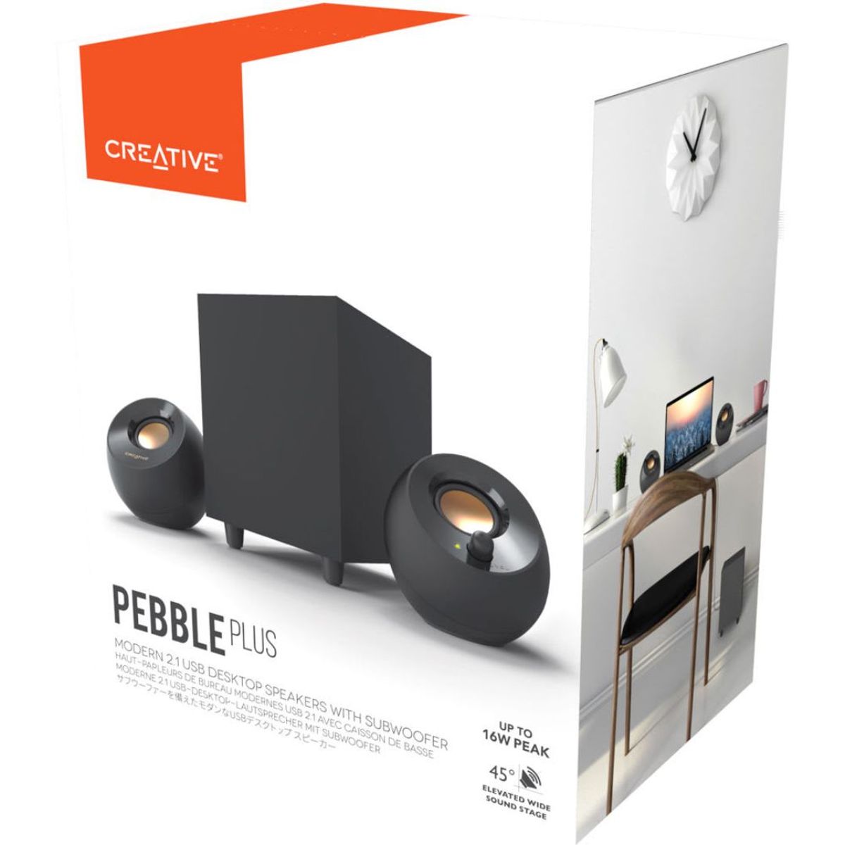 CREATIVE - PARLANTE CREATIVE PEBBLE PLUS ( 51MF0480AA000 ) 2.1 USB BLACK
