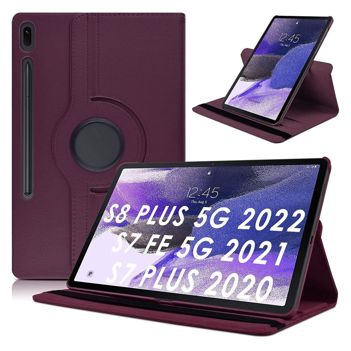 GENERICO - Funda Case para Samsung Tab S7+ Plus 12.4 SM-T970 Protector Flip Cover