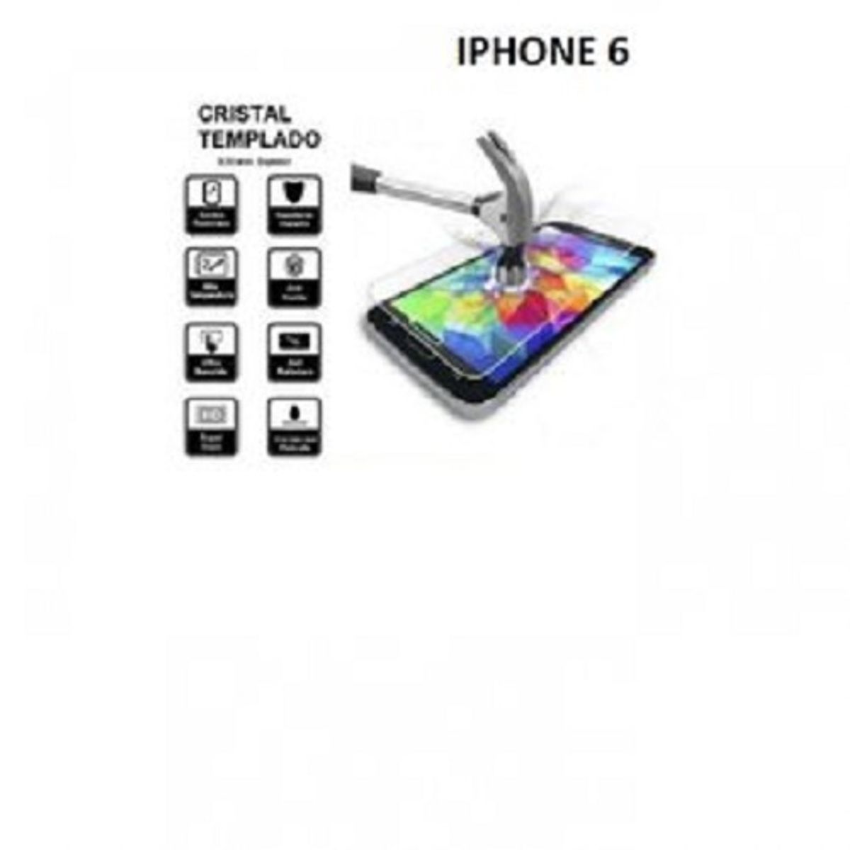 GENERICO - Lote de 100 Micas Protectora de Vidrio Templado pa Iphone 6/7- a S/0.8