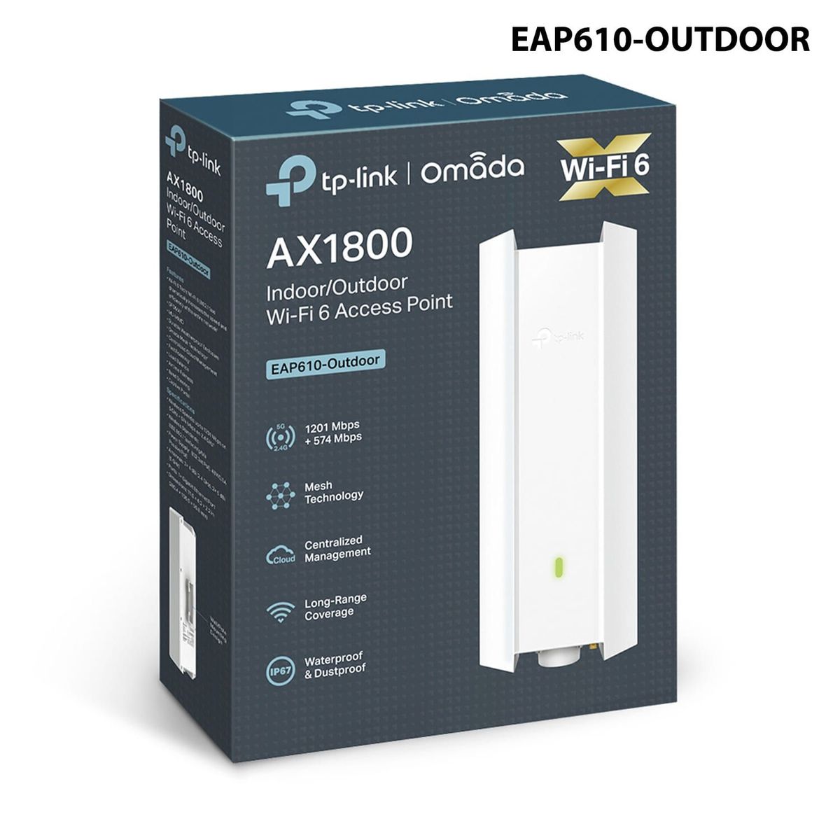 TP LINK - PUNTO DE ACCESO WI-FI 6 INTERIOR / EXTERIOR AX1800 (EAP610-OUTDOOR)