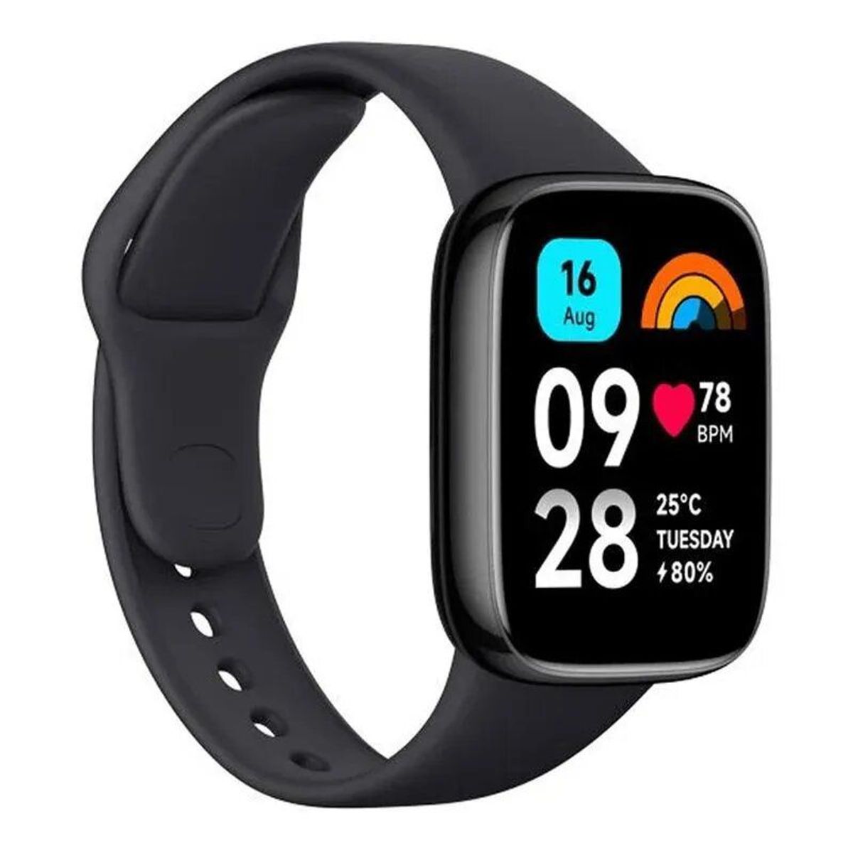 GENERICO - Correa de Silicona para Redmi Watch 3  Active- Negro