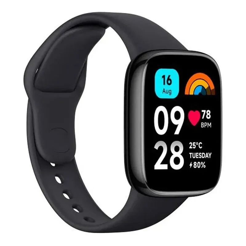 GENERICO - Correa de Silicona para Redmi Watch 3  Active- Negro