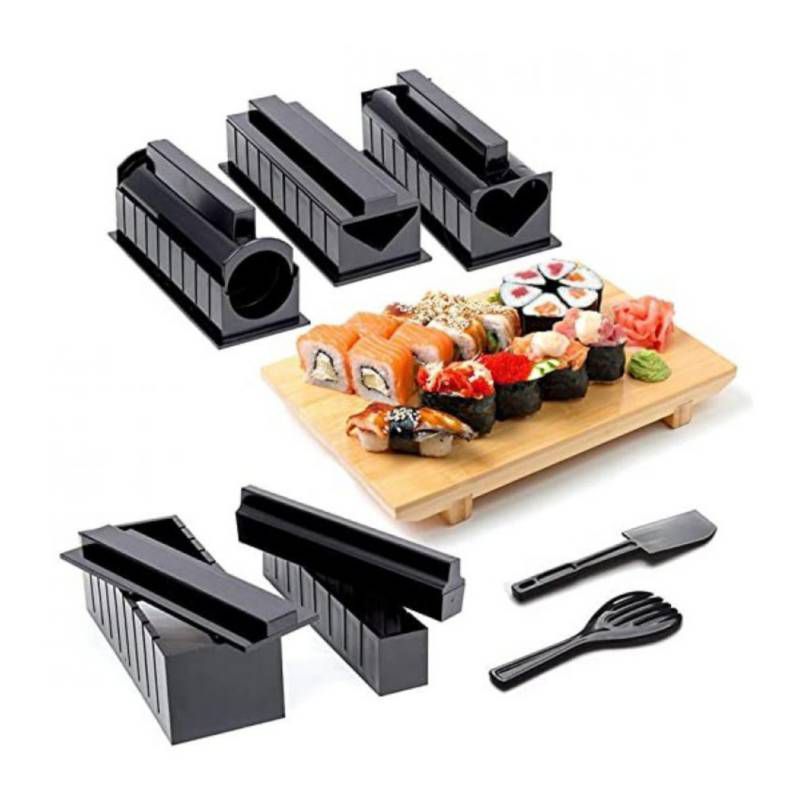 GENERICO - Moldes para hacer sushi kit para hacer ricos sushi 10 piezas