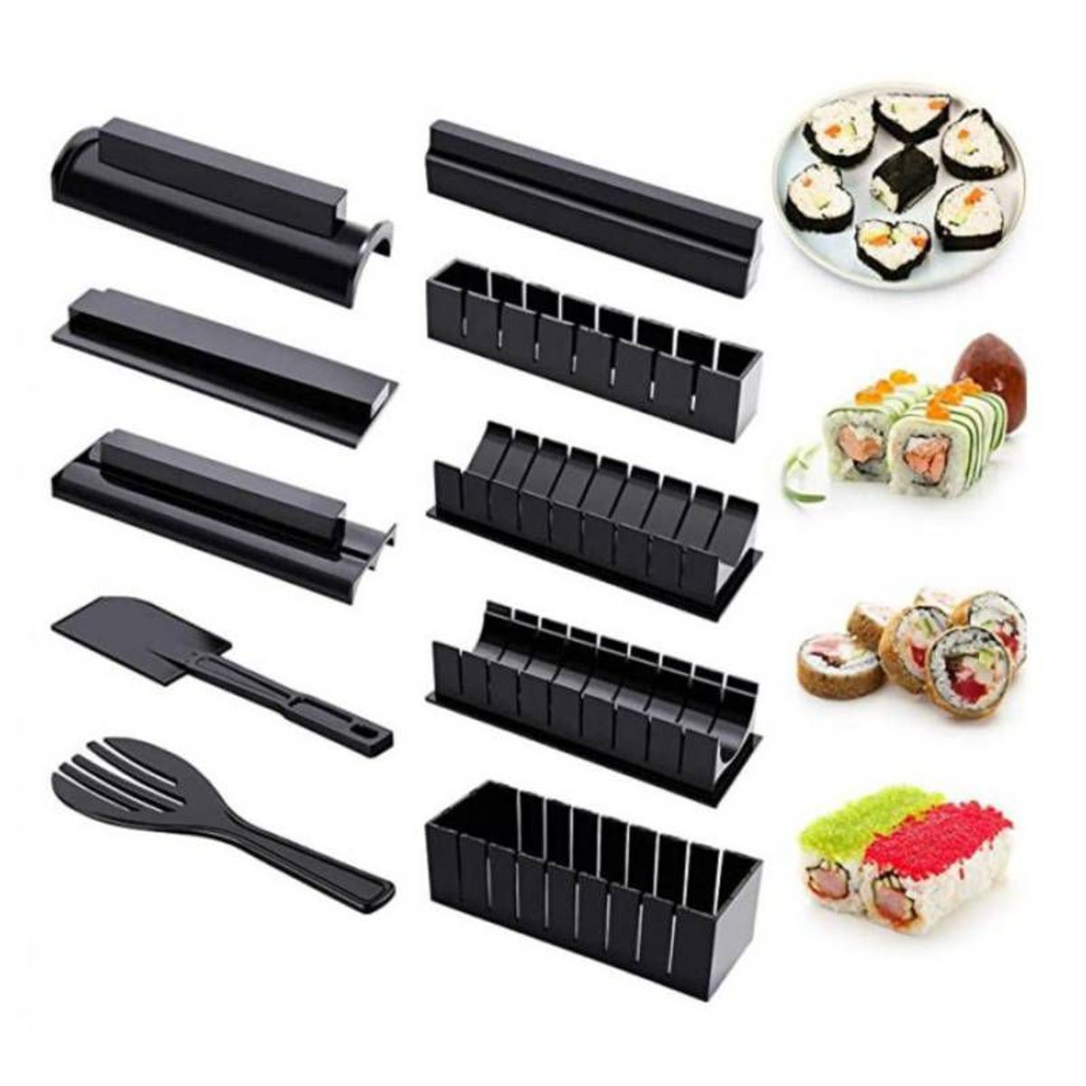 GENERICO - Moldes para hacer sushi kit para hacer ricos sushi 10 piezas