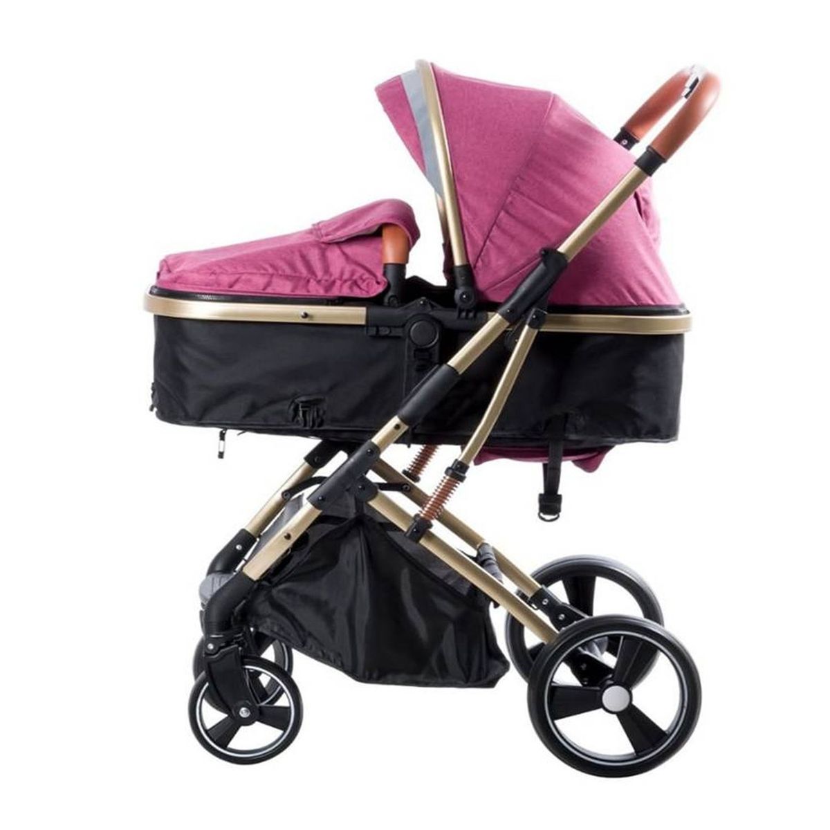 EBABY - Coche Cuna Moisés de Lujo «SATURNO» Rosado