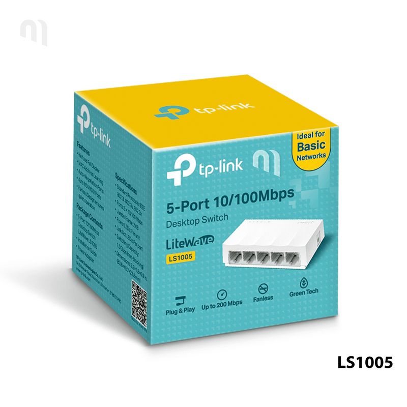 TP LINK - TP-LINK SWITCH 5 PUERTOS F.E / PLÁSTICO / LITEWAVE (LS1005)