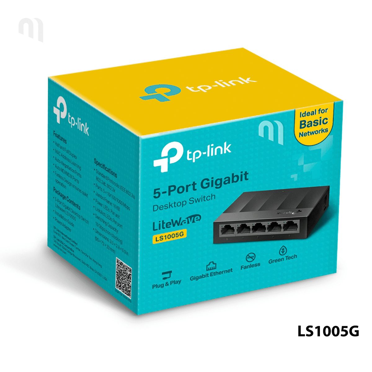 TP LINK - TP-LINK SWITCH DE ESCRITORIO DE 5 PUERTOS 10/100/1000MBPS (LS1005G)