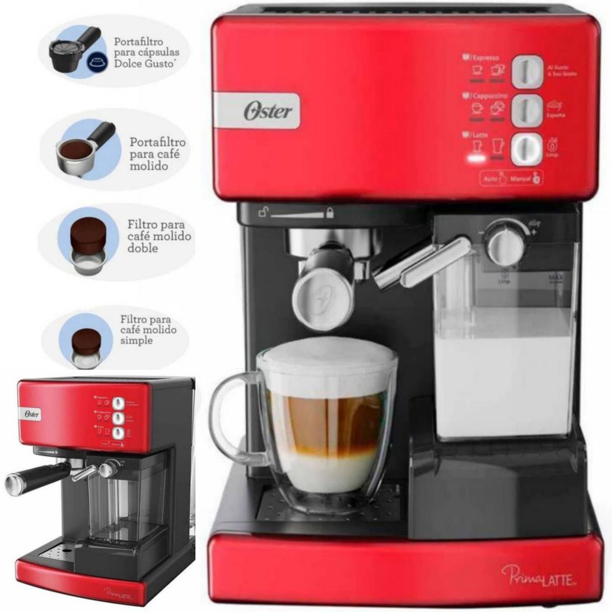 OSTER - Cafetera Expresso Primalatte BVSTEM6603R