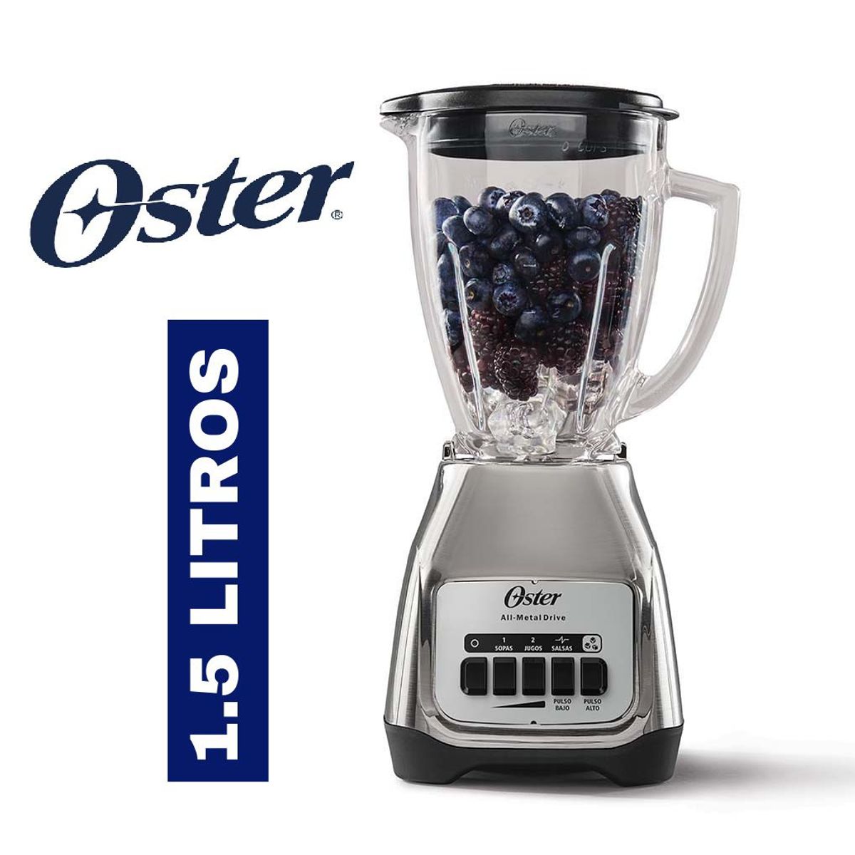 OSTER - Licuadora 1.5 Oster 2 Velocidades + Pulsador BLSTKAG NPB 053