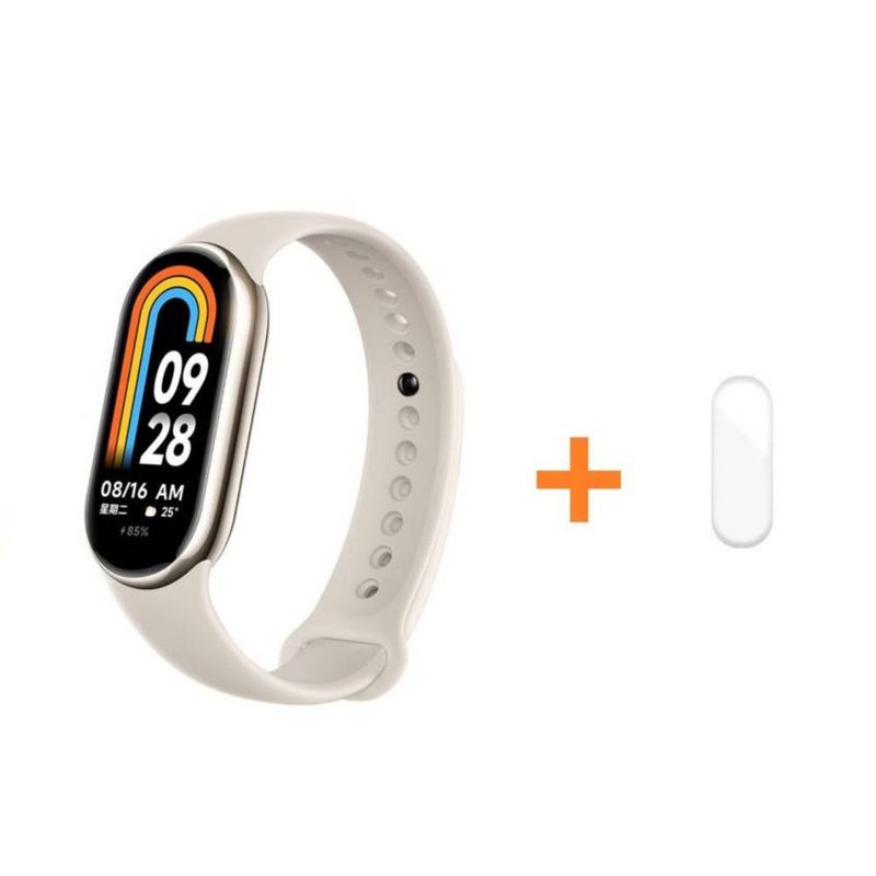 XIAOMI - Pulsera Inteligente Xiaomi Smart Band 8 Gold + Mica  Hidrogel