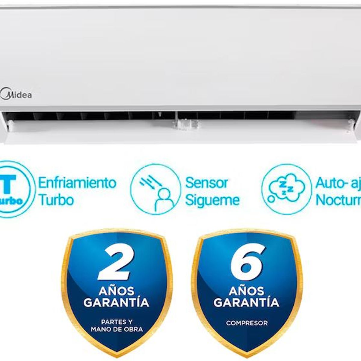 MIDEA - AIRE ACONDICIONADO MIDEA SPLIT DE 24,000 BTU CONVENCIONAL FRIO SOLO