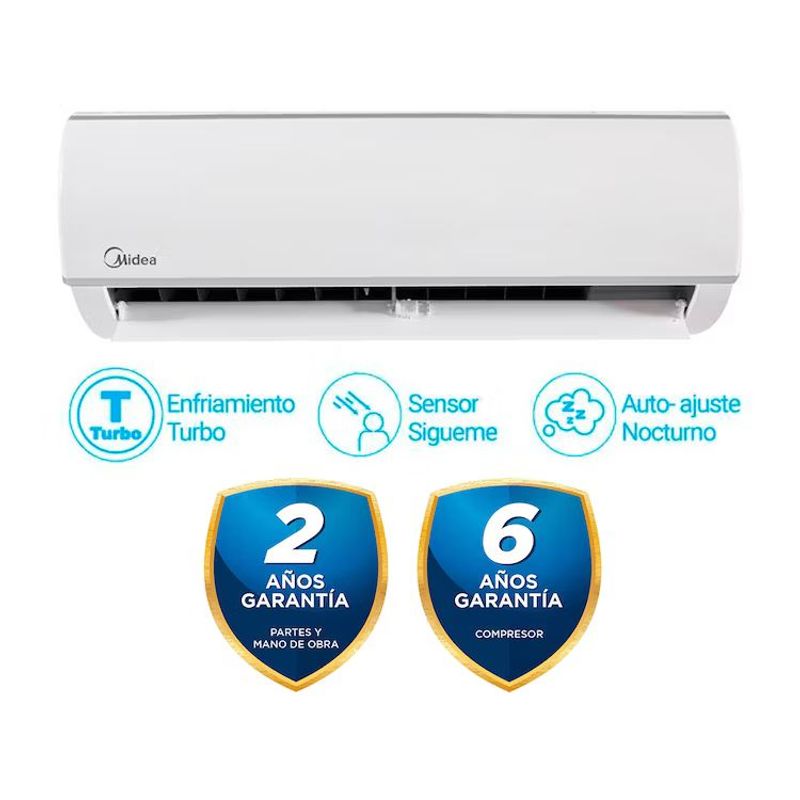 MIDEA - AIRE ACONDICIONADO MIDEA SPLIT DE 24,000 BTU CONVENCIONAL FRIO SOLO.