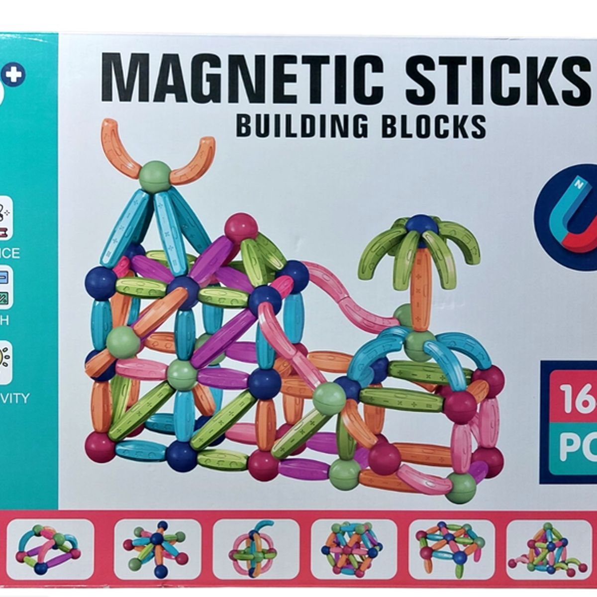 GENERICO - BLOQUES MAGNÉTICOS DE CONSTRUCCIÓN DE 164 PIEZAS