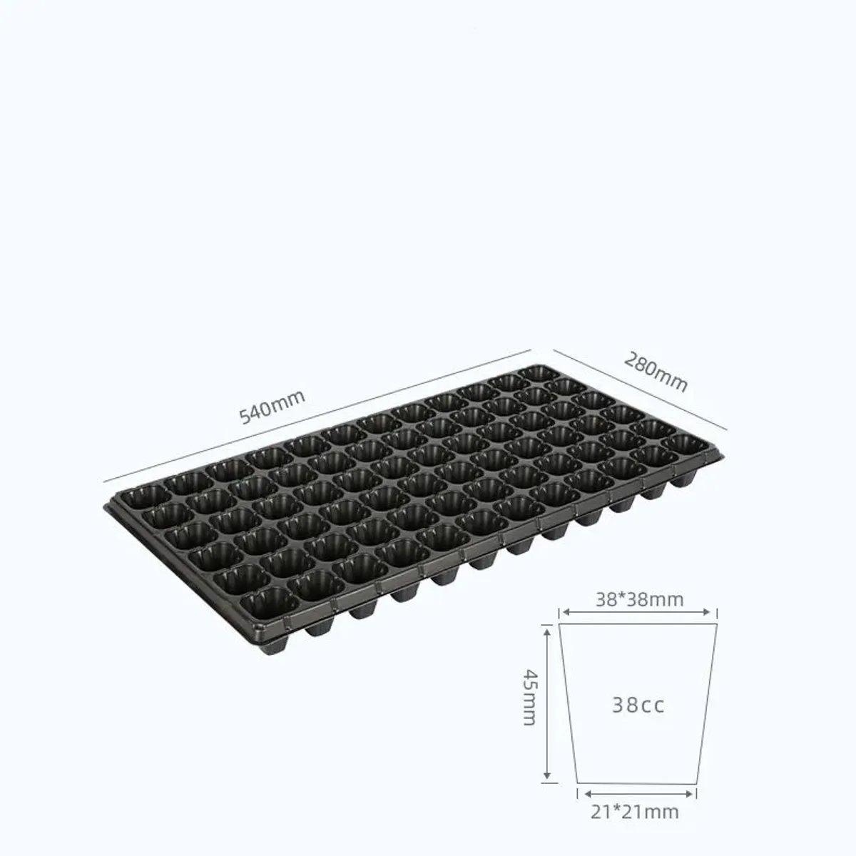 GENERICO - BANDEJA DE GERMINACIÓN  HIDROPÓNICOS 105 CELDAS X 6 UNIDADES