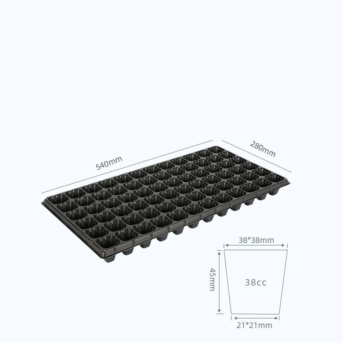 GENERICO - BANDEJA DE GERMINACIÓN  HIDROPÓNICOS 105 CELDAS X 6 UNIDADES