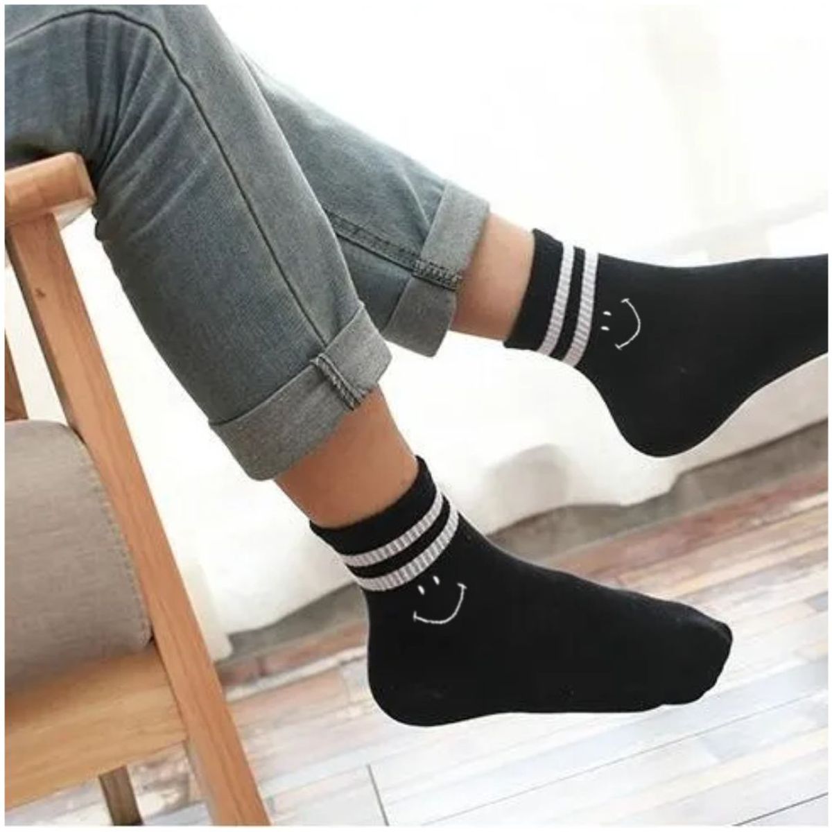GENERICO - Medias aesthetic carita feliz talla 35 - 40