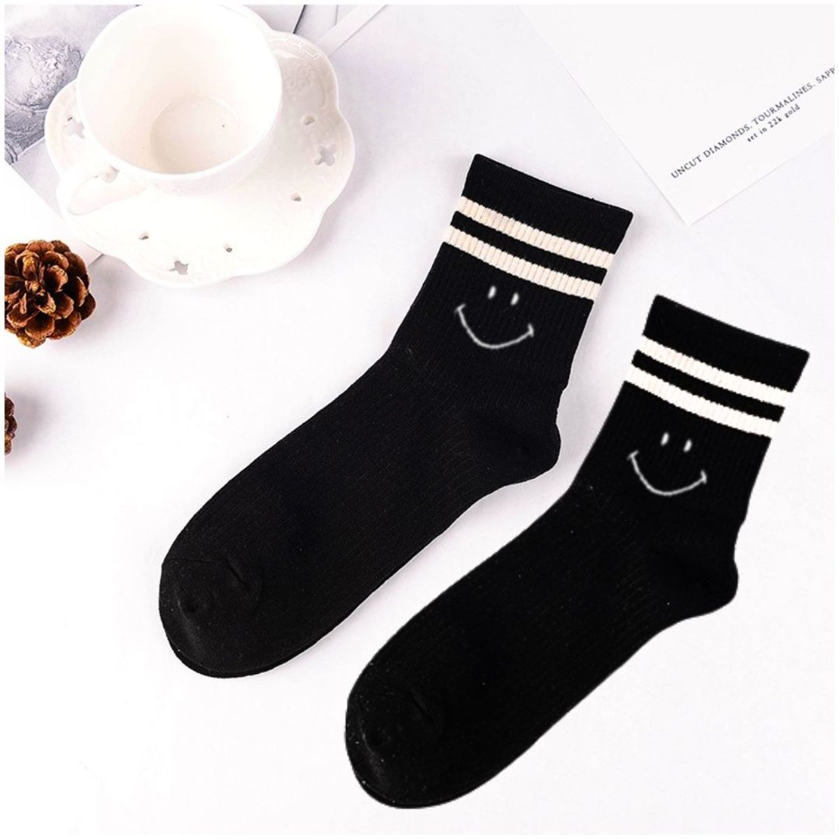 GENERICO - Medias aesthetic carita feliz talla 35 - 40