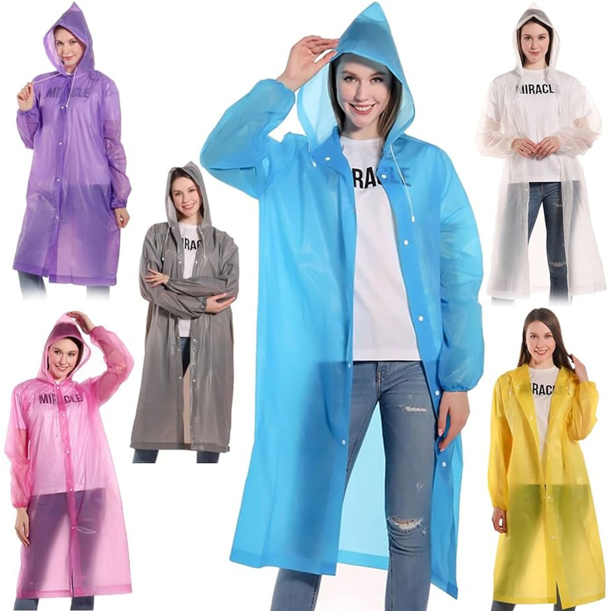 OEM - Poncho Reutilizable Impermeable para la Lluvia de EVA Unisex