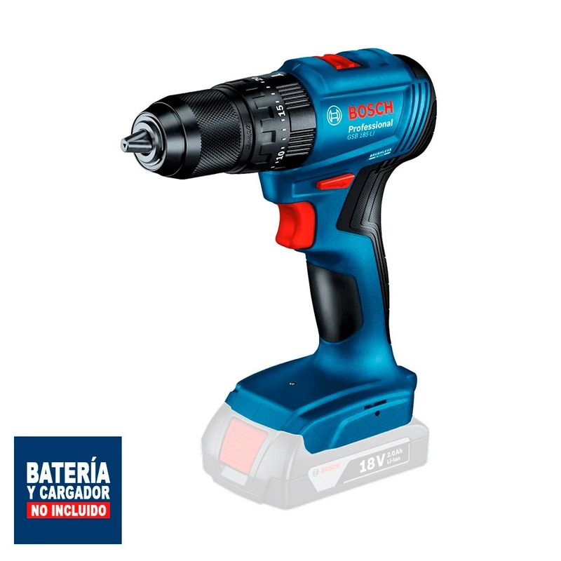 BOSCH - Taladro Percutor 1/2" Bosch GSB 185 LI Brushless Sin Batería