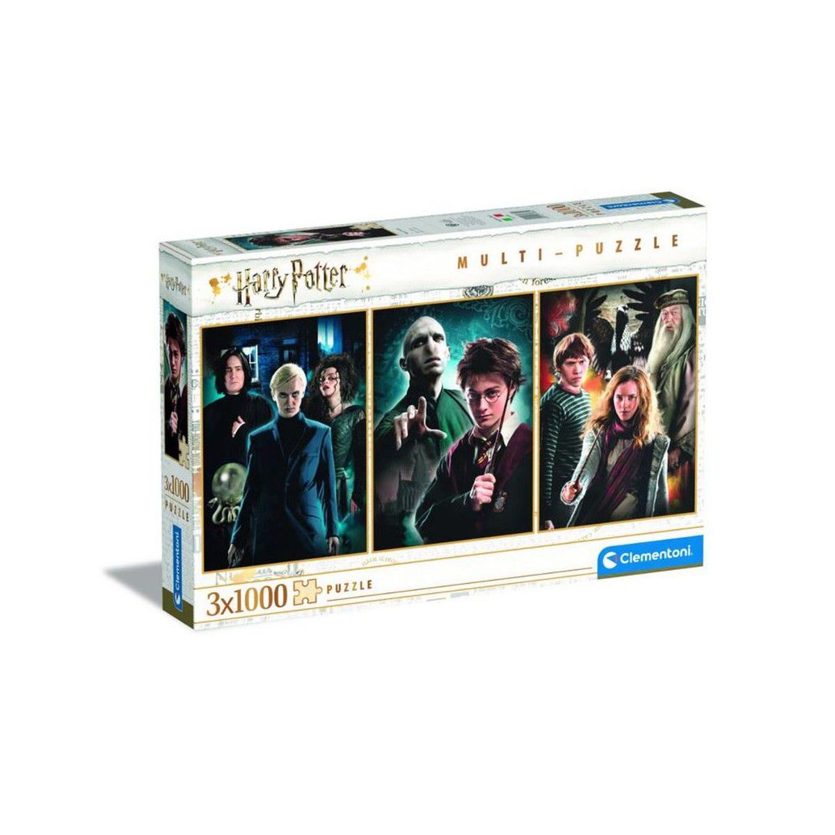 Clementoni - Clementoni Rompecabezas 3 X 1000 Piezas, Harry Potter 2