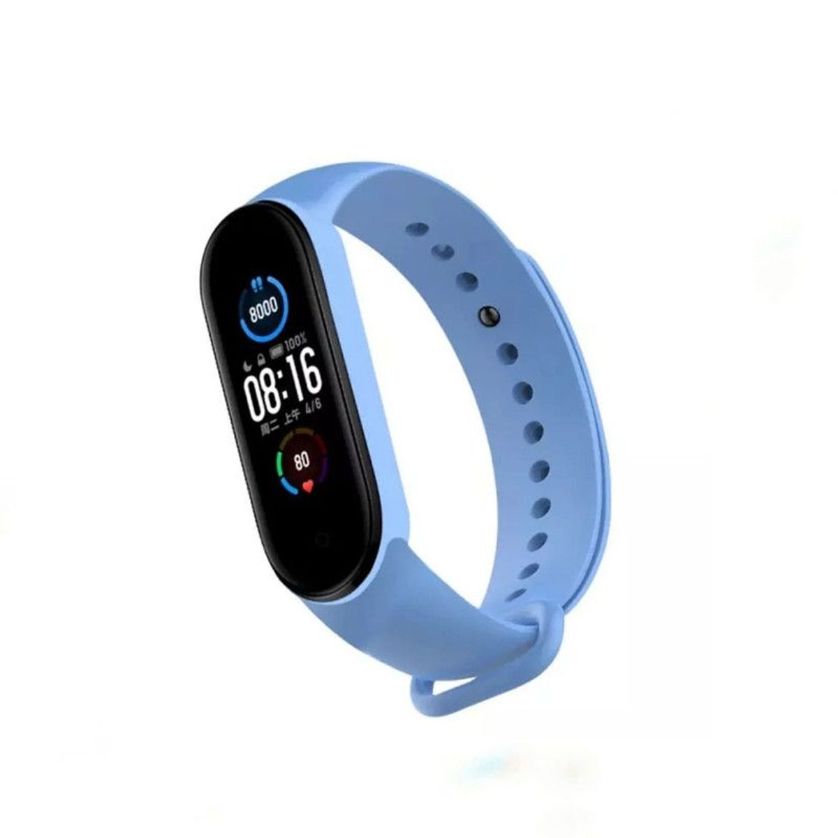 GENERICO - Correa de Silicona Para Xiaomi Mi band 5,6 y 7 - azul claro