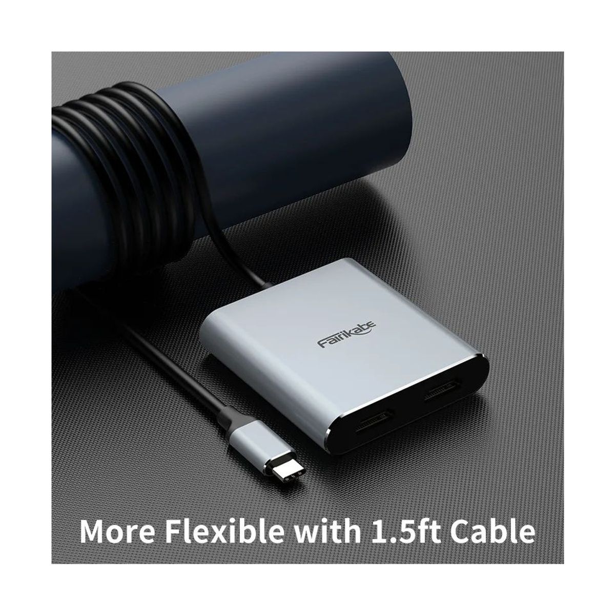 GENERICO - Adaptador USB C a HDMI dual USB C A 2 HDMI PC MAC IPAD ADAPTADOR VIDEO