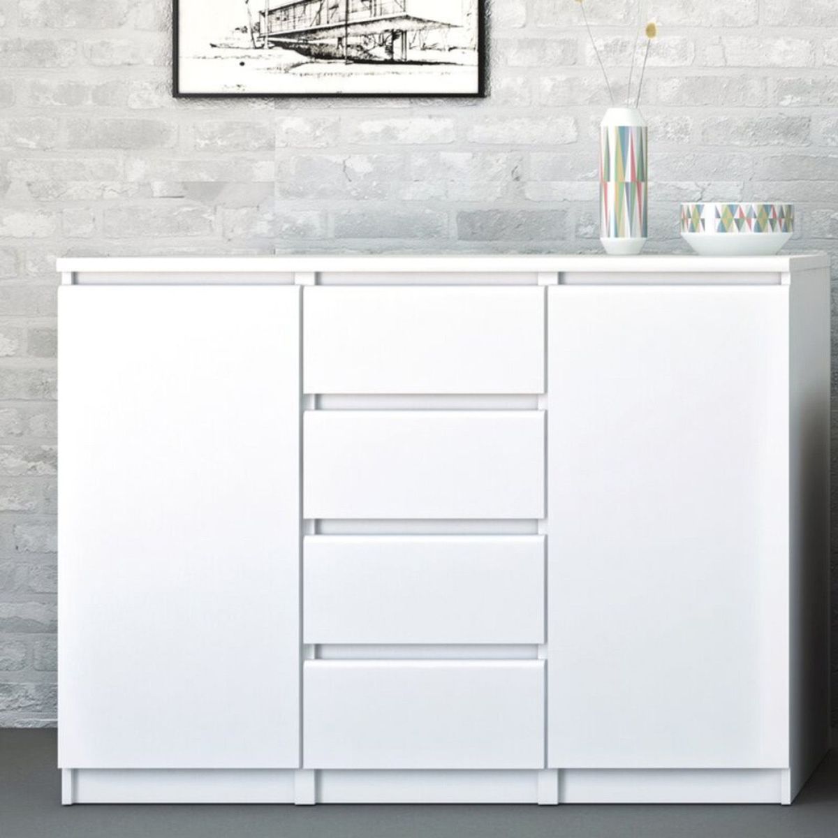 VENTITAS HOME - Aparador Moderno Charlie Blanco