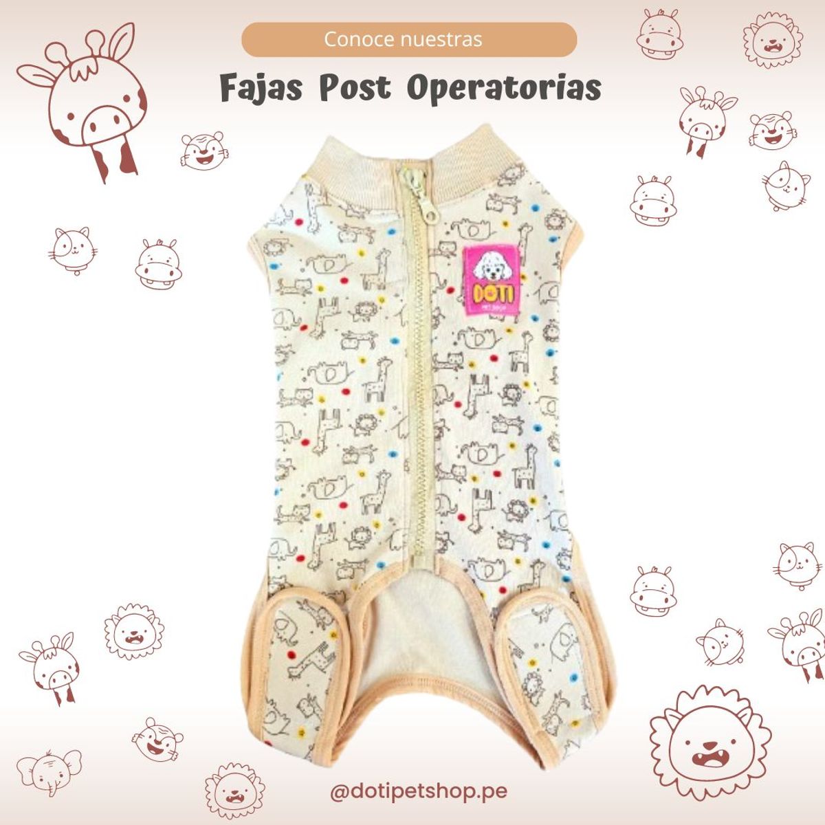 GENERICO - Faja Post Operatoria para Perro Macho - XS 35-40cm