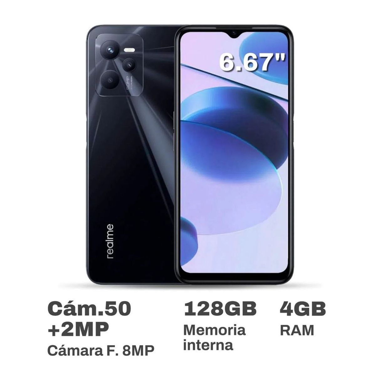 REALME - Celular Realme C35 128gb 4gb Ram 50mpx Negro