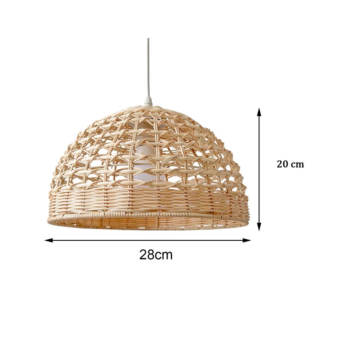GENERICO - Lámpara colgante de bambú moderna
