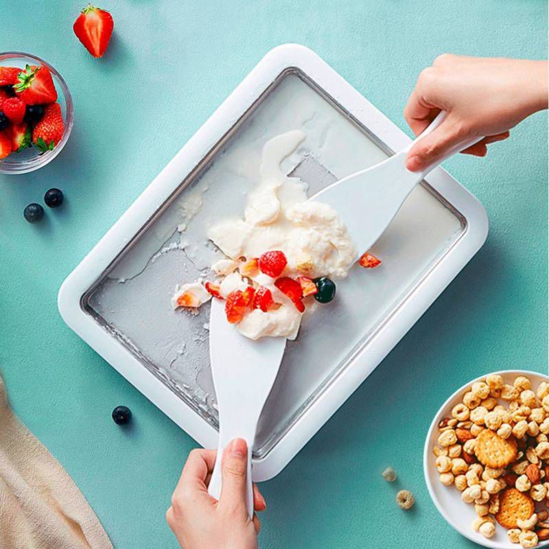 GENERICO - Plancha para hacer Helados Fritos para niños - Blanco