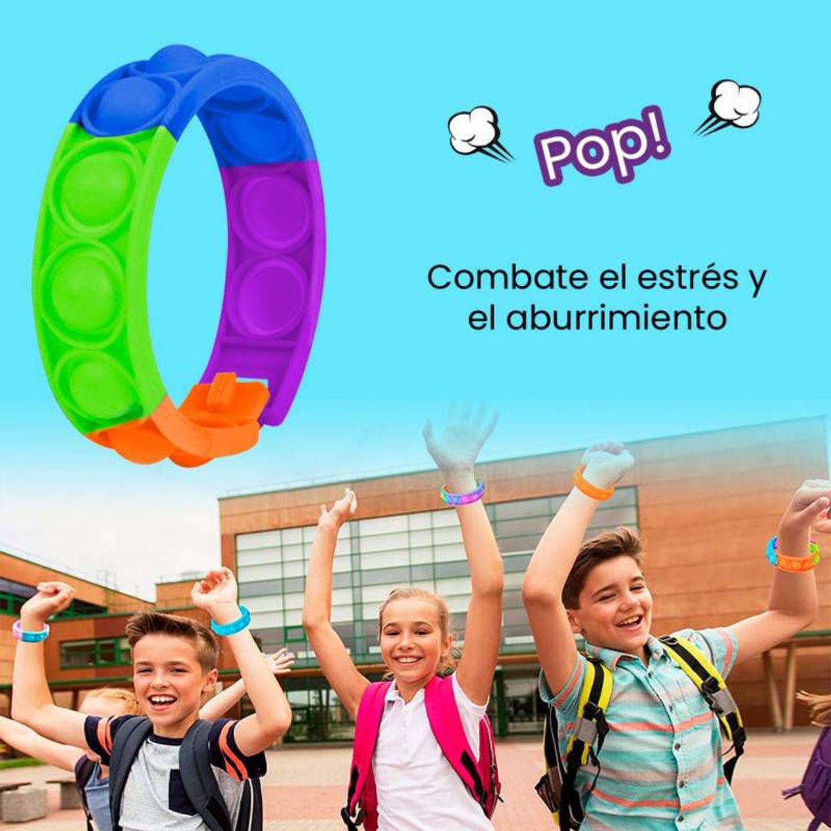 GENERICO - Pulsera Pop It Antiestrés