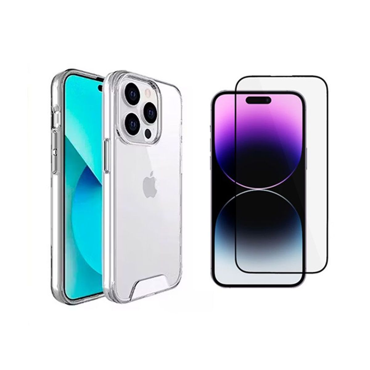 SPACE - Protector Case iPhone 15 + Vidrio Templado Pantalla