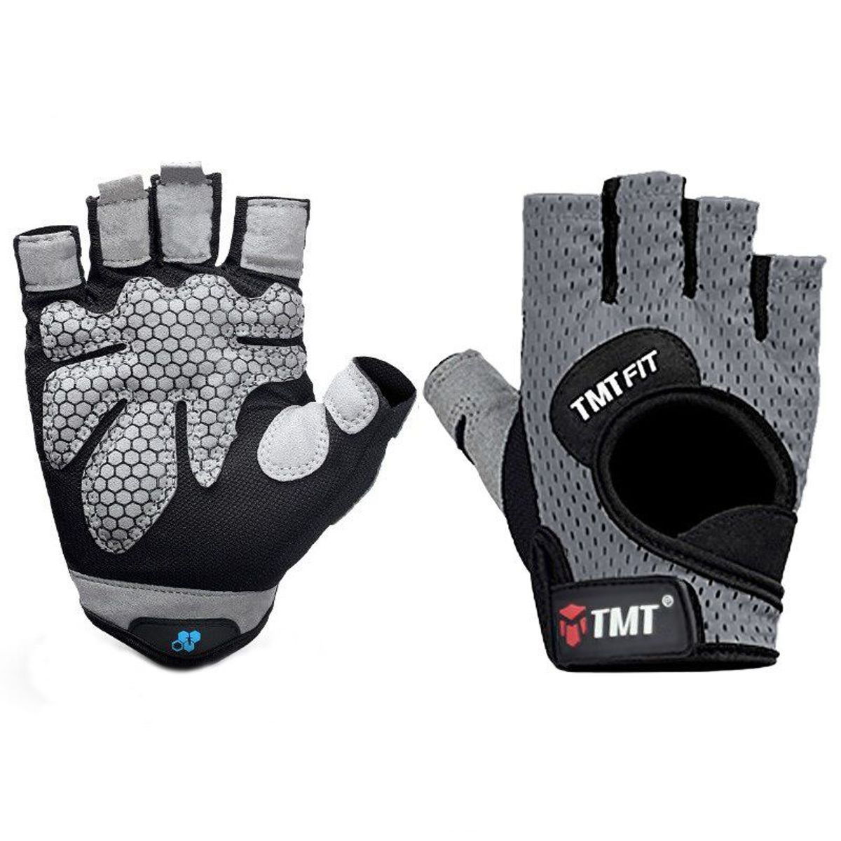 TMT - Guantes Gym TMT W46 Gris Transpirables Fitness Crossfit