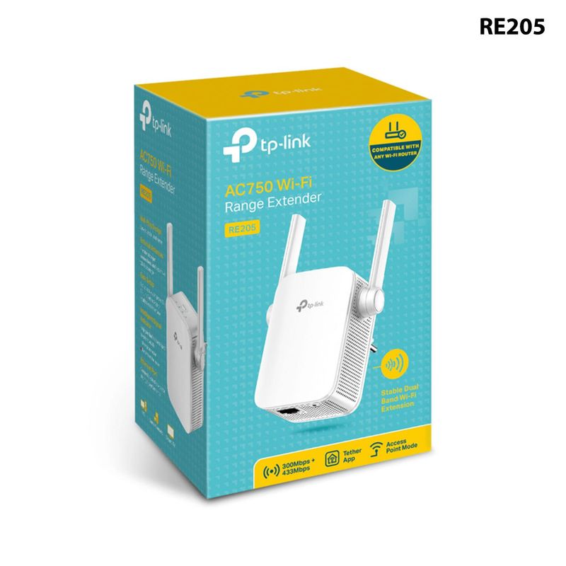 TP LINK - TP-LINK EXTENSOR AC750, 2 ANTENAS EXT, 1 PUERTO F.E. (RE205)