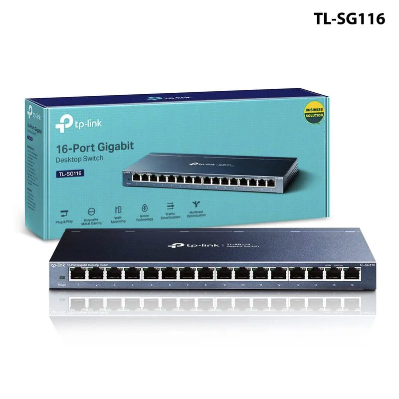 TP LINK - TP-LINK SWITCH MESA 16P GB METAL TL-SG116
