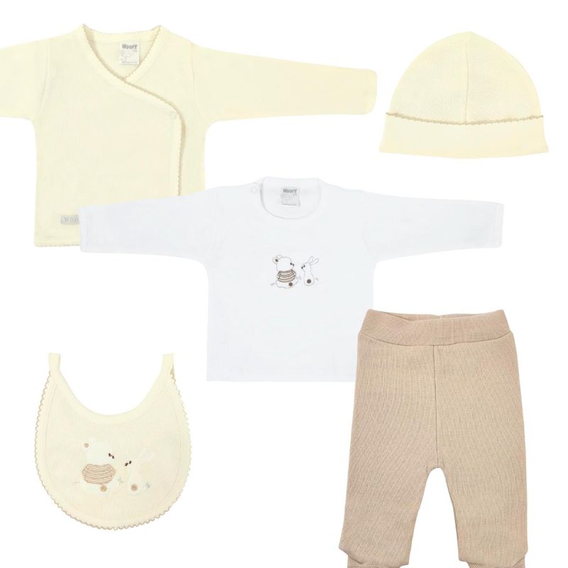 GENERICO - Conjunto Bebe - punto ingles - Amigos V2 - Crema-Beige