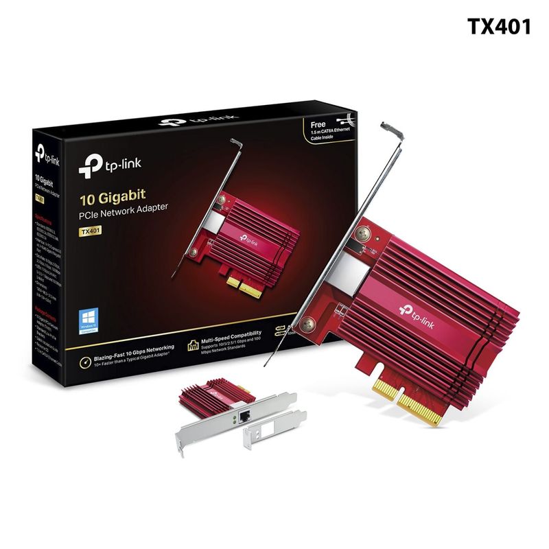 TP LINK - TP-LINK ADAPTADOR RED PCI EXPRESS 10GB TX401