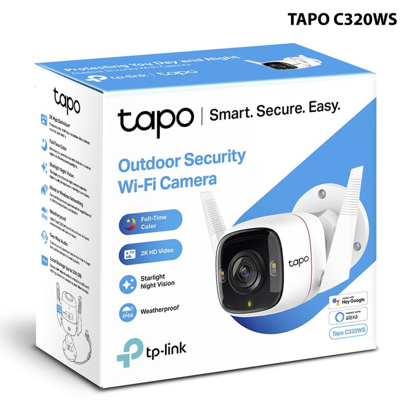 TP LINK - TP-LINK CÁMARA EXTERIORES 3MP CONEXIÓN ETHERNET O WI-FI TAPO C320WS